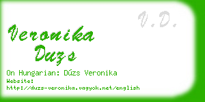 veronika duzs business card